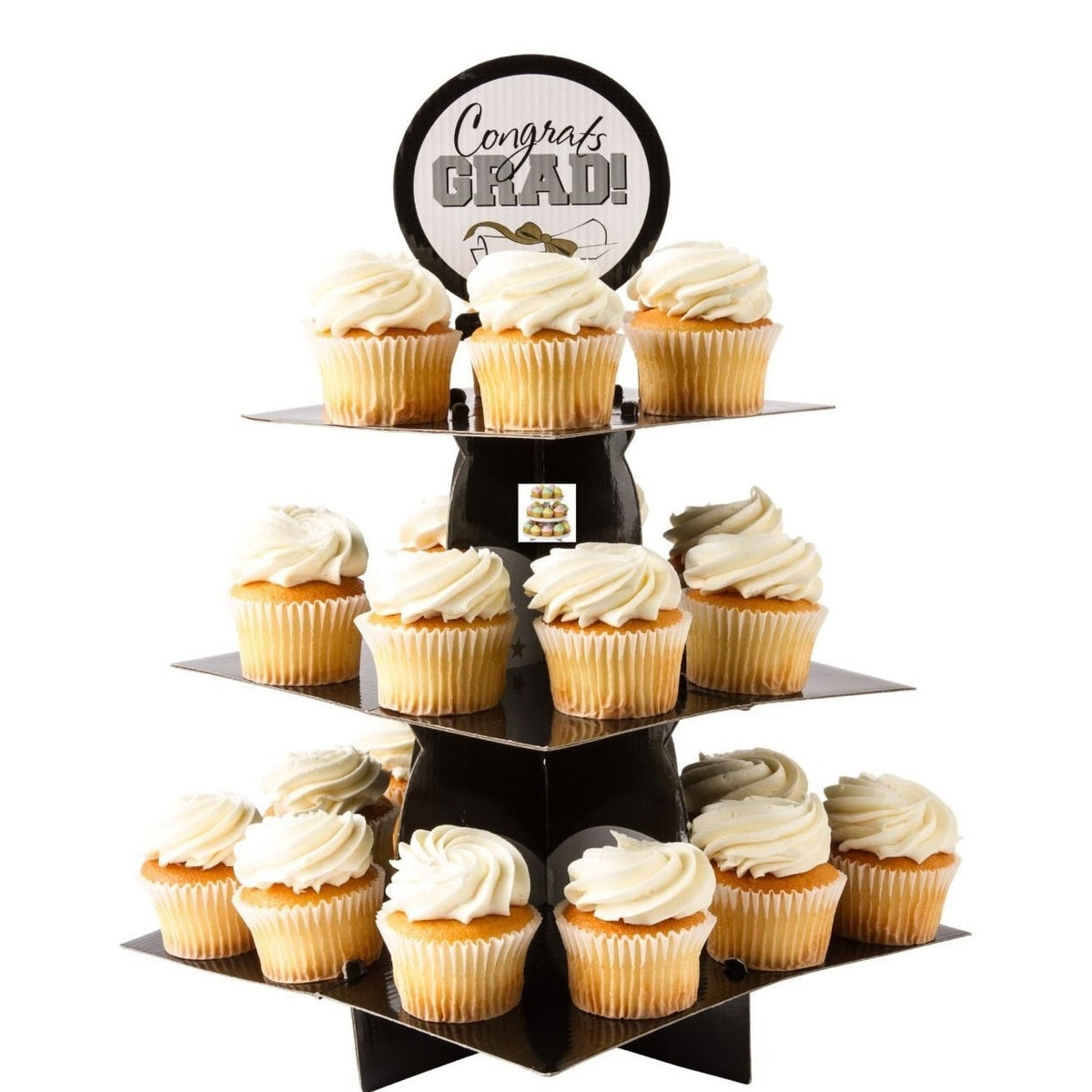 Grad Treat Stand - Black, Silver, Gold
