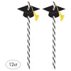 Graduation Straws With Grad Caps