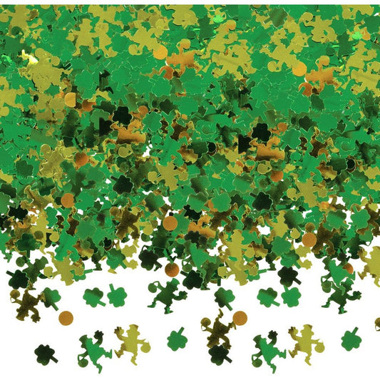 Green Shamrocks Big Pack Foil Confetti