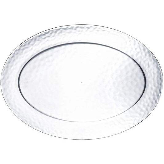 Hammered Clear Oval Platter