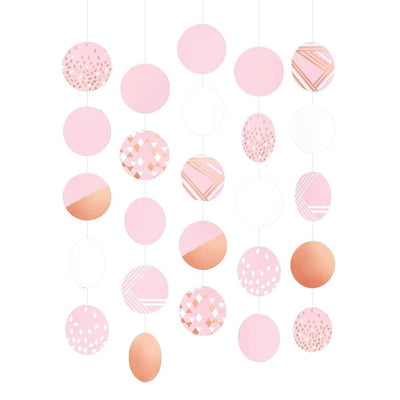 Hanging Circle Decorations - Rose Gold/Blush
