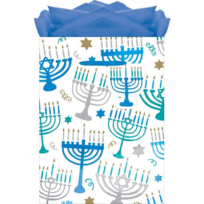 Hanukkah Menorah Medium Gift Bag