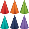 Birthday Accessories Rainbow Foil Cone Hats