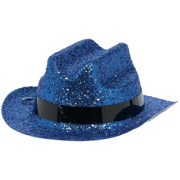 Blue Glitter Mini Cowboy Hat