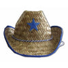 Cowboy Hat - Child-Sized Straw W/Blue