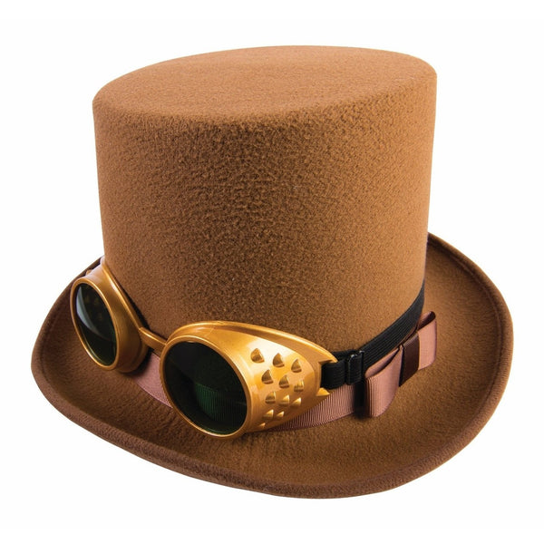 Hat - Steampunk W/Goggles Brn