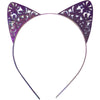 Headband - Cat Ears Purple Metal