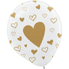 Hearts Printed Latex Balloons 100 Count