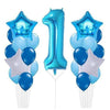 Helium-Filled Balloon Arrangement - Jumbo Number With Two Side Columns