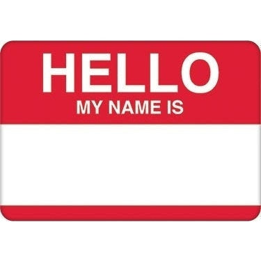 Hello My Name Is... W/Red Border Name Tags