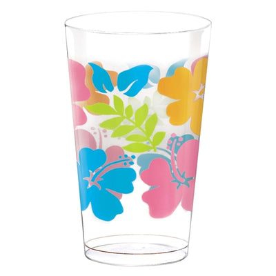 Hibiscus Plastic Tumblers 16Oz 25 Count