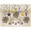 Hollywood Mega Value Pack Foil Swirl Hanging Decorations