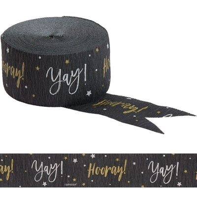 Hooray Yay Crepe- Black/Silver/Gold