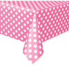 Hot Pink Dots ReCountangular Plastic Table Cover, 54" X 108"