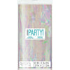 Iridescent ReCountangular Plastic Table Cover, 50" X 84"