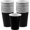 Jet Black Paper Cups, 9Oz. 20 Count