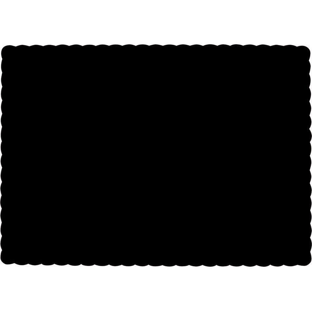 Jet Black Solid Color Paper Placemats