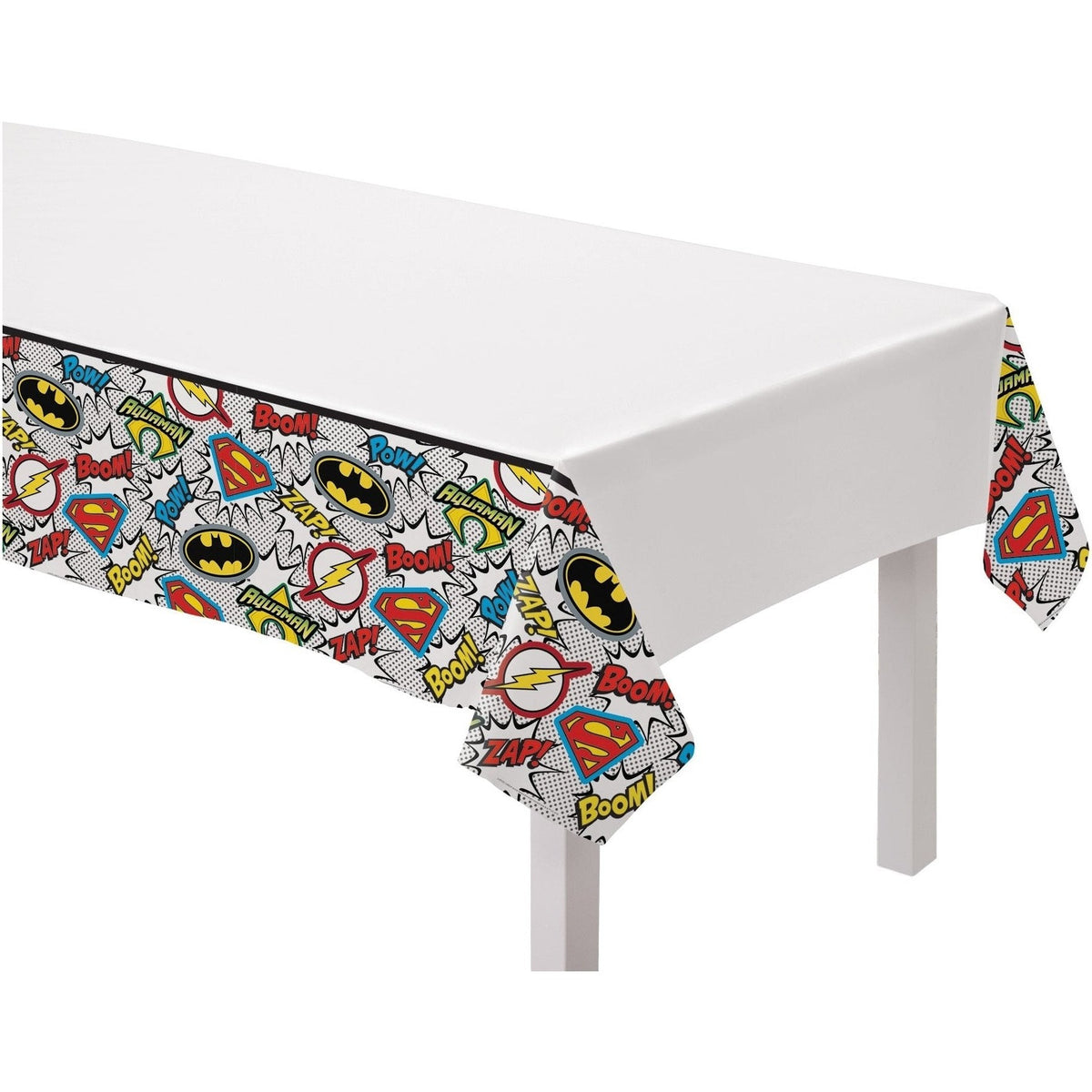 Justice League Heroes Unite Tm Plastic Tablecover