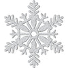 Large Glitter Plastic Snowflake Decoration - Silver
