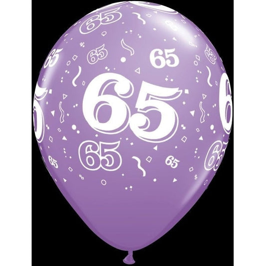 Latex Balloons High Count Bag - 65Th Birthday