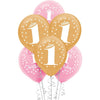 Premium 1St Birthday -Pink Latex Balloons