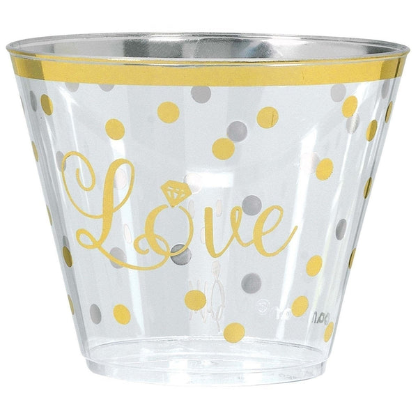 " Love" Plastic Premium Tumblers, 9 Oz.