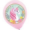 Magical Unicorn Color Printed Latex Balloons, 5 Count.