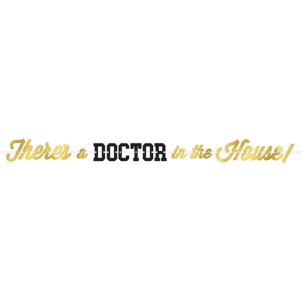 Med School Grad Ribbon Letter Banner - DoCountor