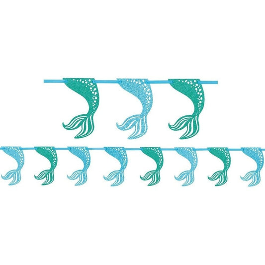 Mermaid Glitter Garland, 9 Ft