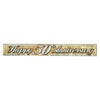 Metallic 50Th Anniversary Fringe Banner Gold; PrToddler - 1-Ply Pet Fringe
