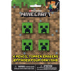 Minecraft Pencil Top Erasers, 4 Count
