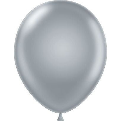 Mini Decorator 5" Tuftex Latex Balloons 50 Per Package Silver