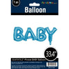 Mini Foil Balloon Banner Kit Baby Blue