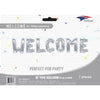 Mini Foil Balloon Banner Kit Welcome Silver