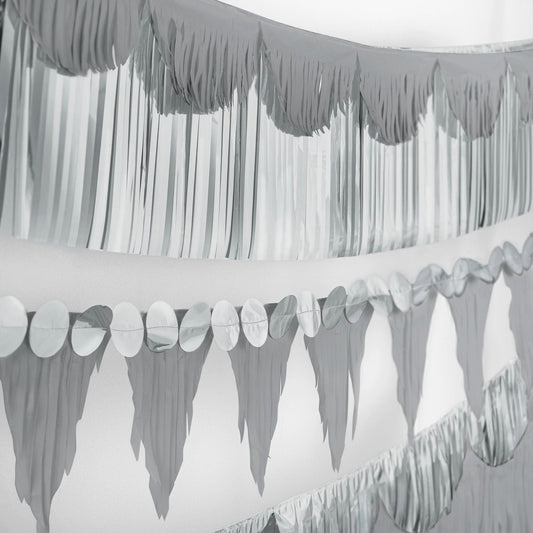 Multi Shape Fringe Banner Kit - Silver