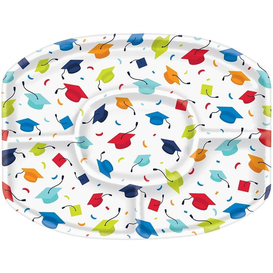 Multicolor Grad SeCountional Plastic Platter