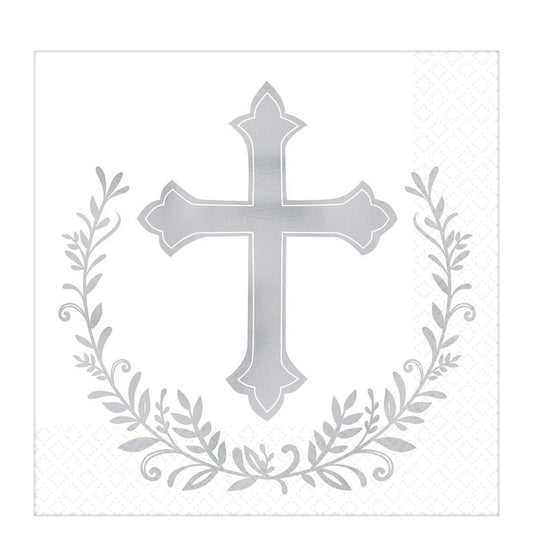 Cross Beverage Napkins - Hot-Stamped