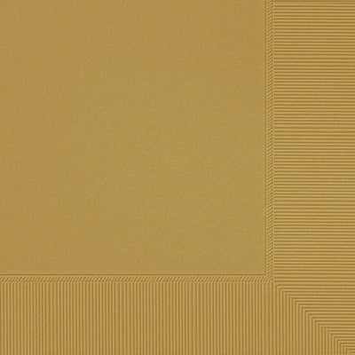 Beverage Napkins, 40 Count. - Gold