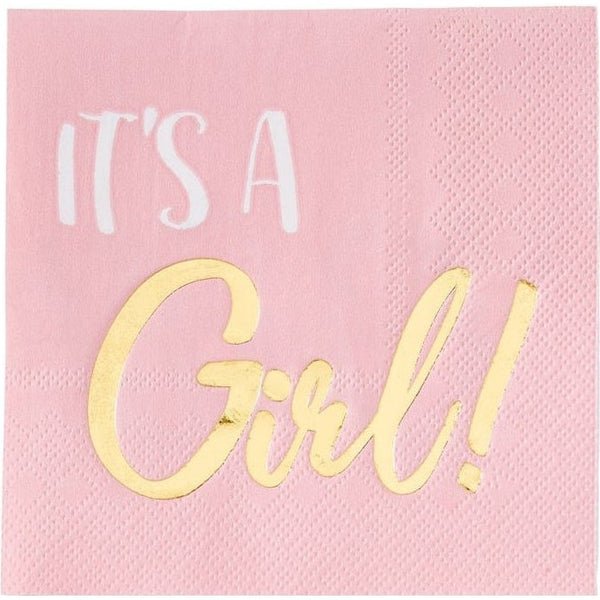 Beverage Napkins - Hot Stamped - Girl