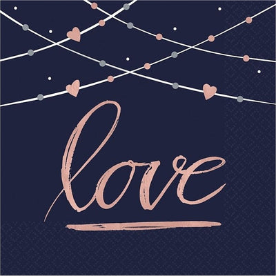 Navy Bride Beverage Napkins - Hot Stamped