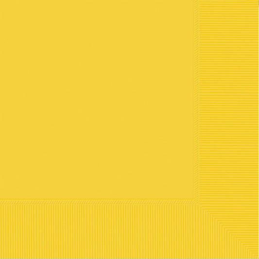 Dinner Napkins, 40 Count. - Yellow Sunshine