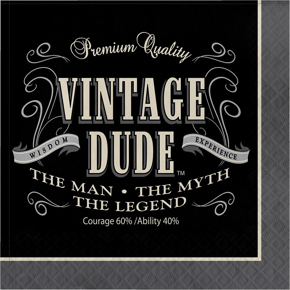 Vintage Dude Lunch Napkins