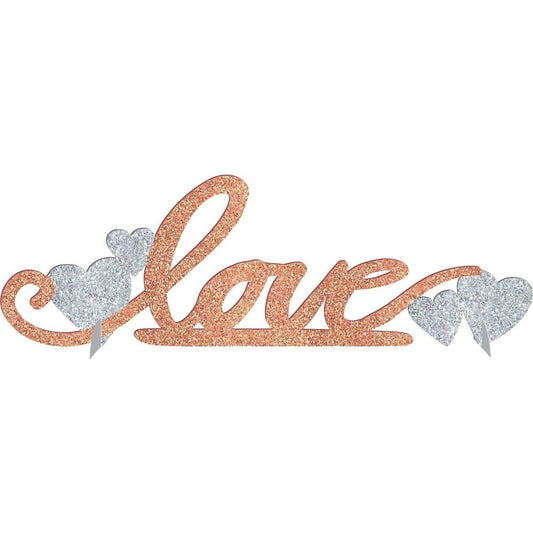 Navy Bride Glitter Table Decoration