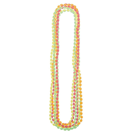 Neon Bead Necklaces - 8 Count