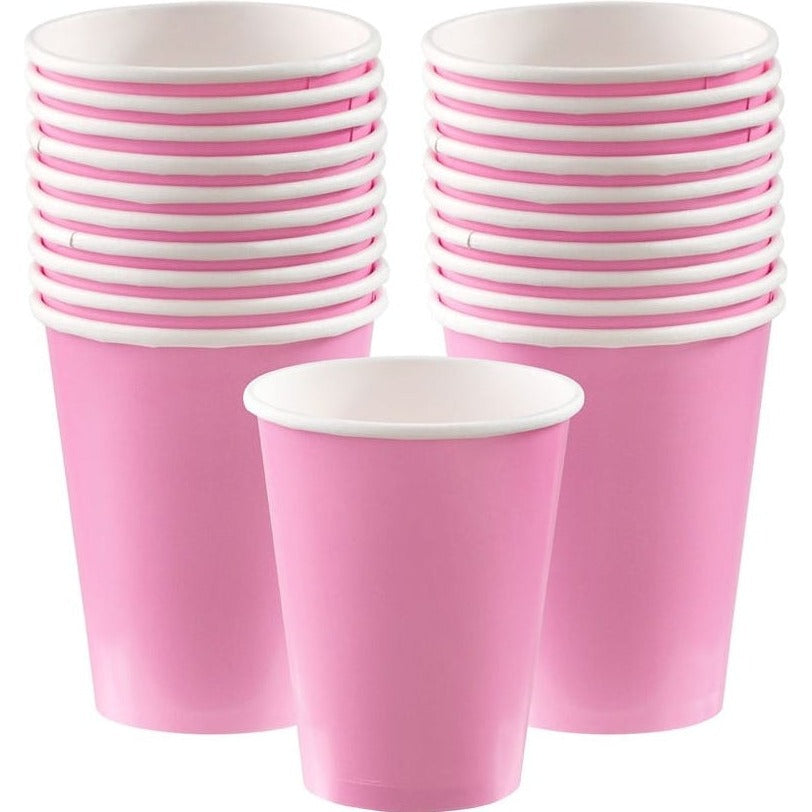 New Pink Paper Cups, 9Oz.