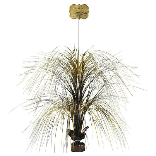 New Year's Black, Silver, Gold Large Spray Centerpiece