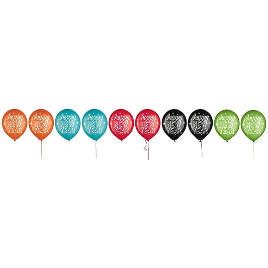 New Year's Eve Latex Balloons - Colorful Confetti