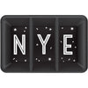 New Year's Eve Plastic Compartment Tray - Black, Silver, Gold