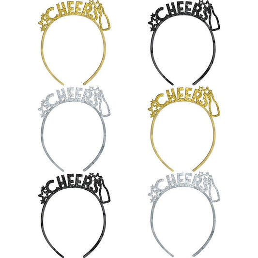 New Year's Headbands - Black, Silver, Gold