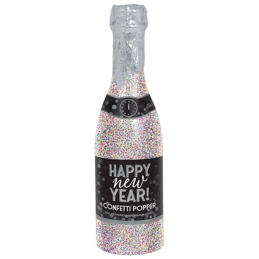 New Years Glitter Bottle Party Popper - Colorful